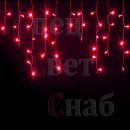 Светодиодная гирлянда бахрома Красная 1x0,6м