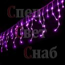 Светодиодная гирлянда. Бахрома 40 x 0,6 м Фиолетовая. Нить белая. Уличная