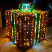 Светодиодная фигура "Золотистый подарок" 1.6х1.3х1.3м