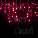 Светодиодная гирлянда. Бахрома 40 x 0,6 м Красная. Нить белая. Уличная