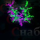 Уличное световое дерево "Сакура Ханами" розово-зеленая дымка 3м