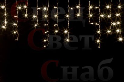 Светодиодная гирлянда "бахрома ТЕПЛАЯ белая" 3x0,6м Без контроллера     