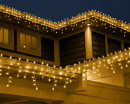 Уличная бахрома светодиодная теплая белая 3*0,6 м. Мерцание