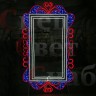 Уличная световая фотозона "Зеркало Белоснежки 3.5х2 м" неон белый красный синий